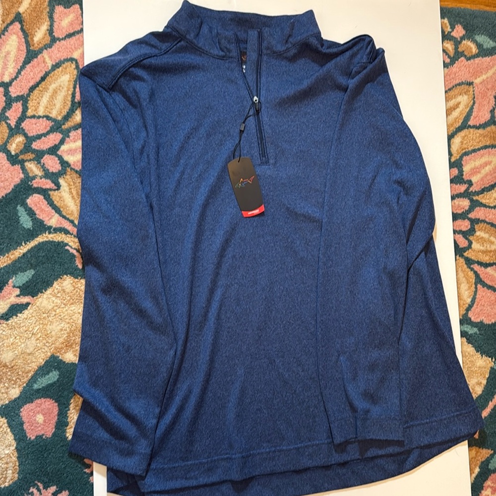Greg Norman new with tags half zip long sleeve navy blue
